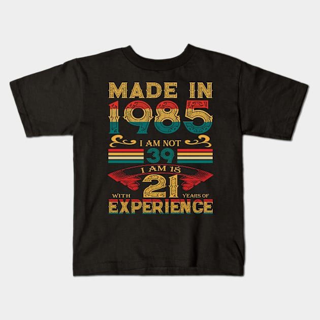 Made in 1985 Kids T-Shirt by Velvet Love Design 